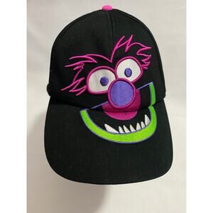 The Muppets Animal Baseball Cap Hat — Pink & Black Snapback Embroidered